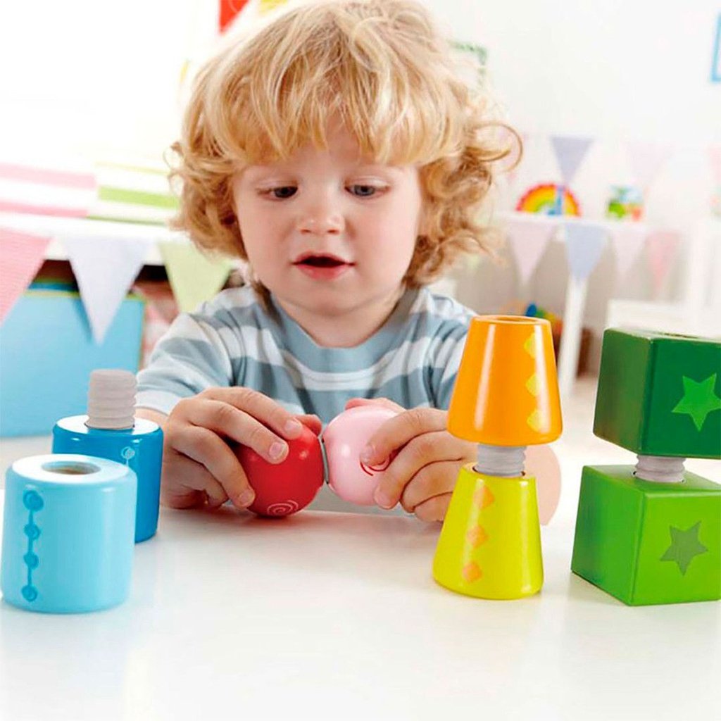Apilar y Enroscar - Juego de madera HAPE