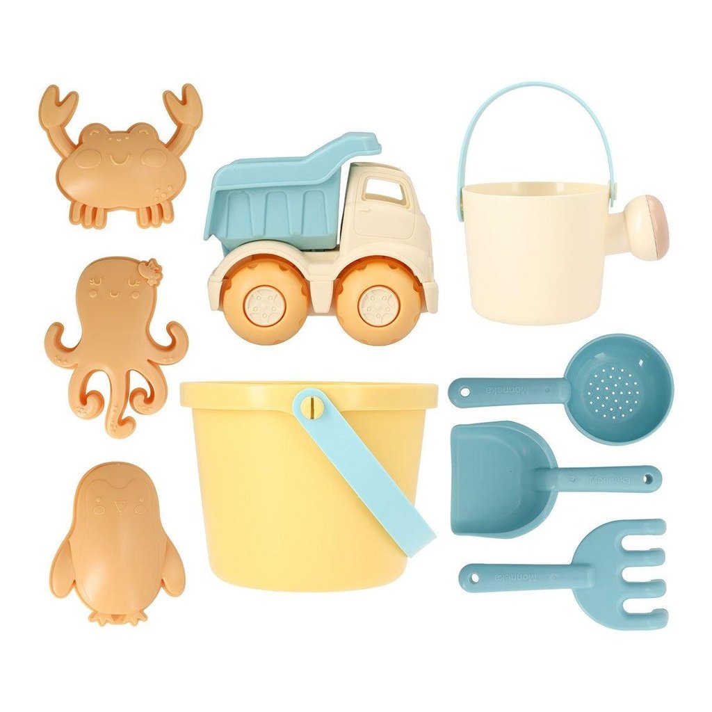 Set de juguetes de playa Cubo Yellow MONNËKA