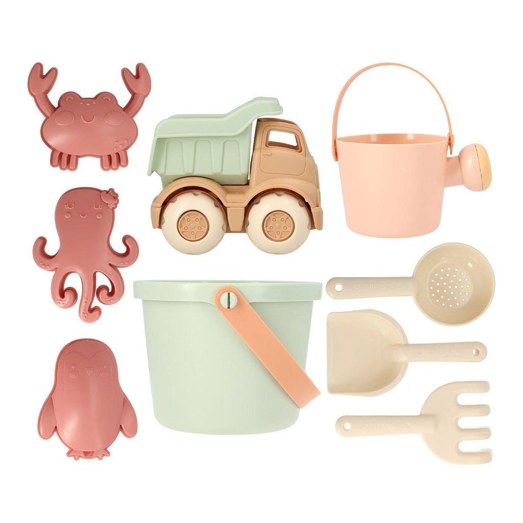 Set de juguetes de playa Cubo Sage MONNËKA