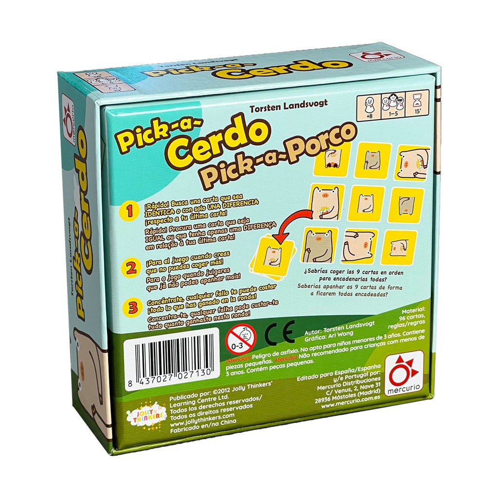 Pick-a-Cerdo - Juego de cartas 8+ años