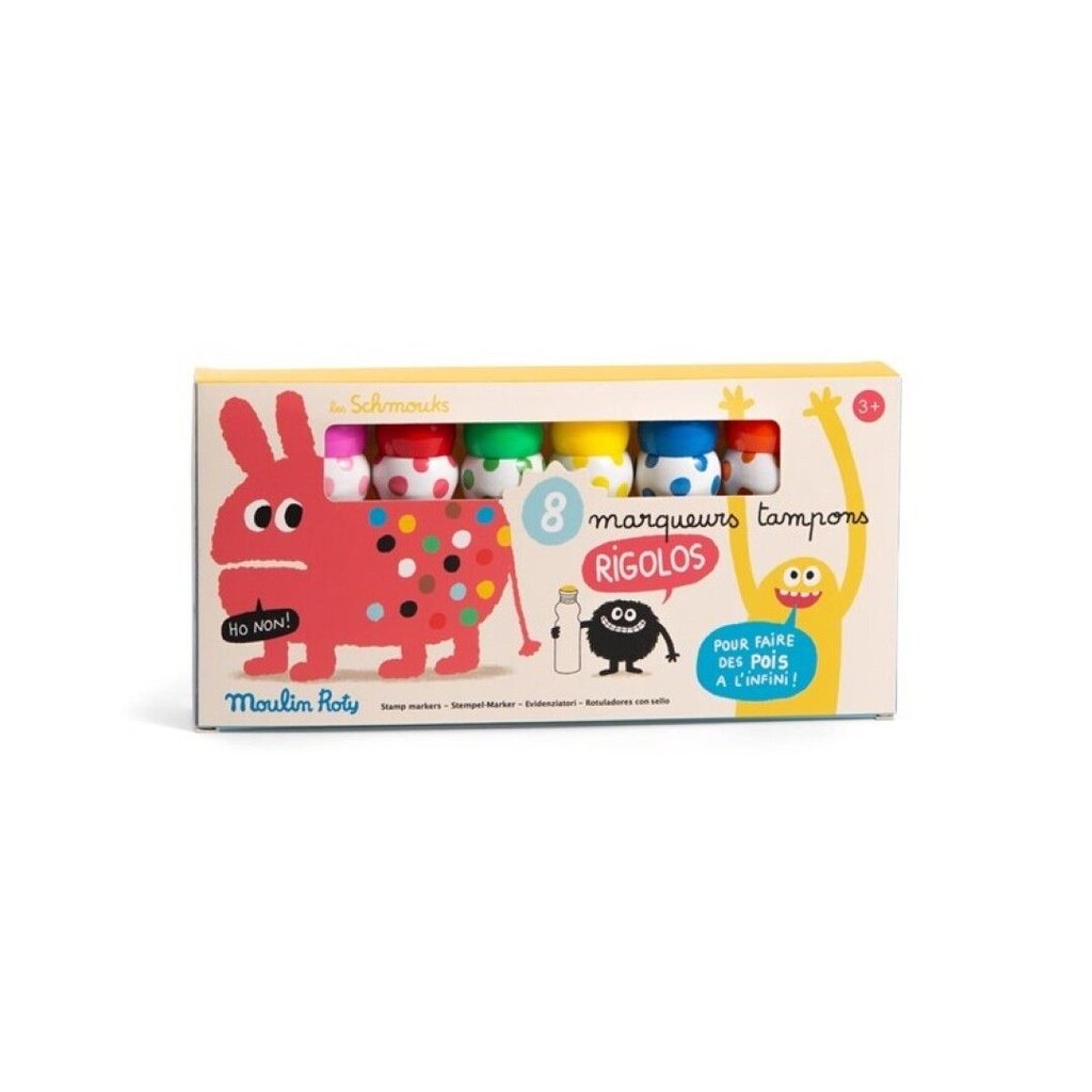 Caja 8 marcadores tampón Schmouks MOULIN ROTY