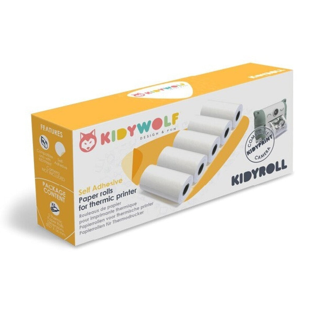 Papel térmico para Cámara de fotos con Impresión - 5 rollos KIDYWOLF