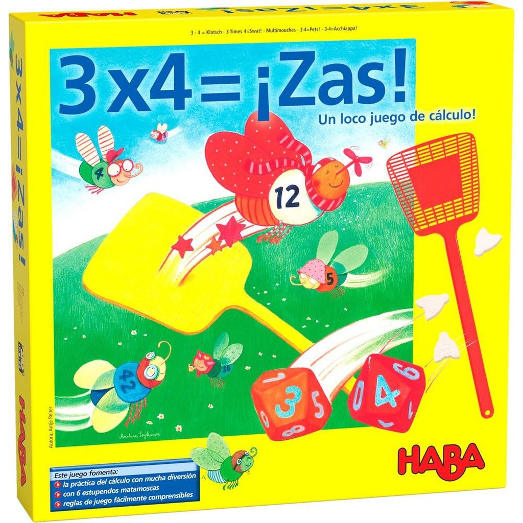 3 x 4 = ¡Zas! juego de multiplicar de HABA