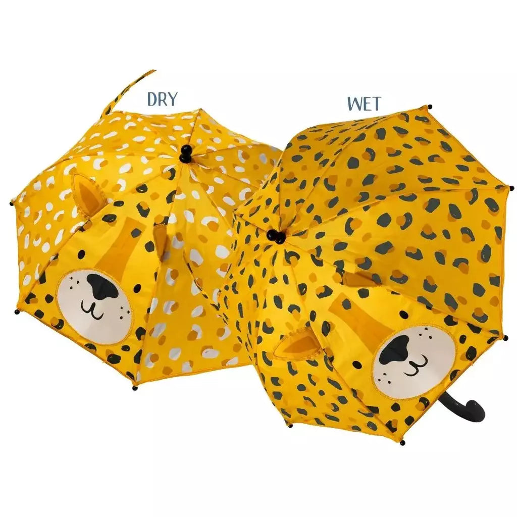 Paraguas cambia de color 3D Leopardo