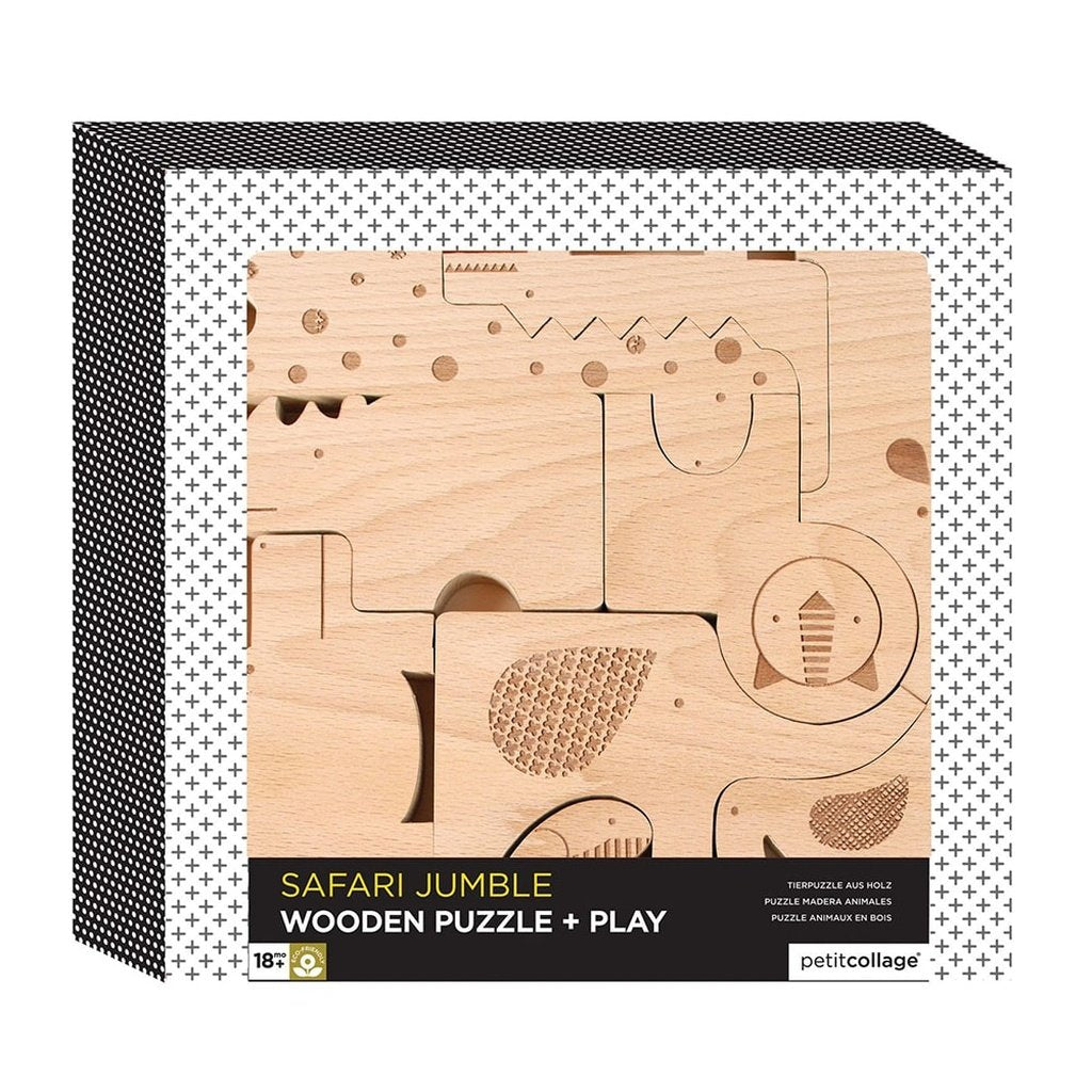 Puzzle Safari de madera apilable