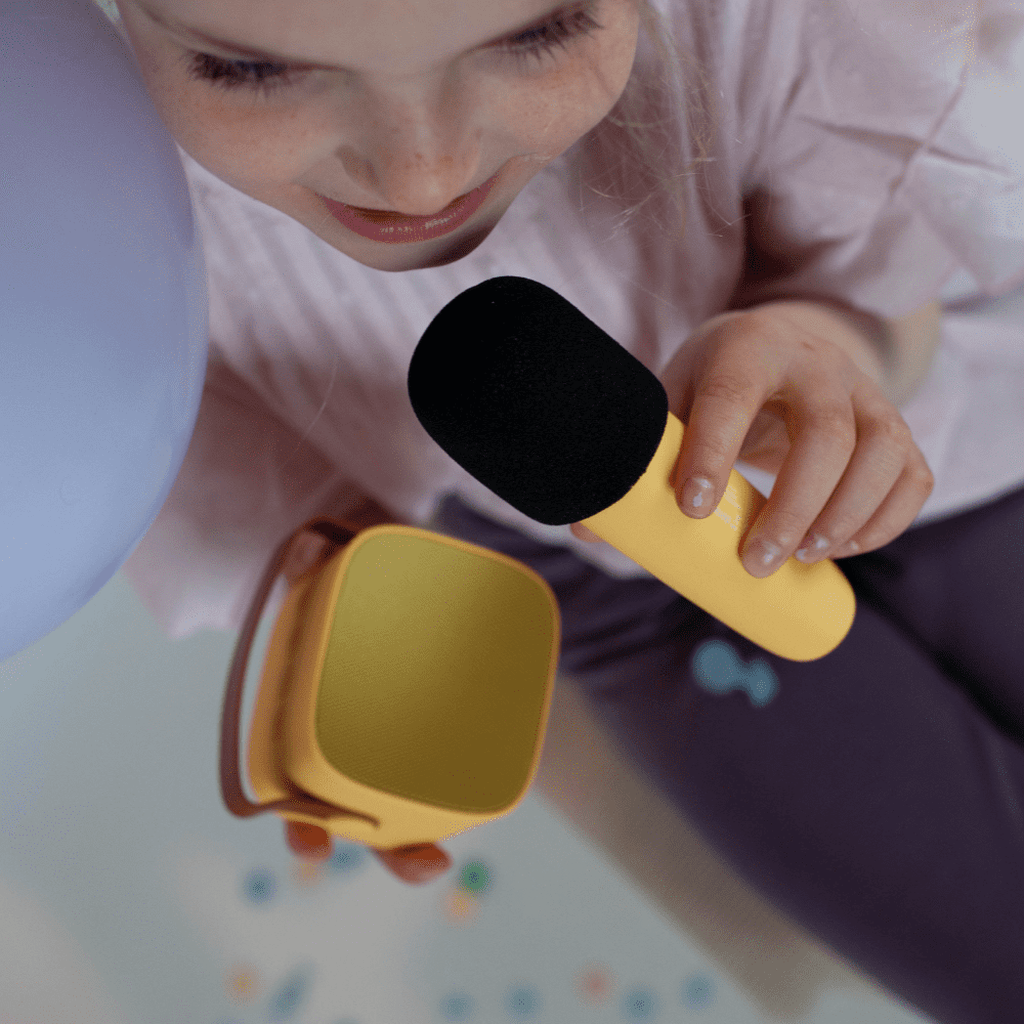 Karaoke - Altavoz Bluetooth con micrófono - Amarillo LALARMA