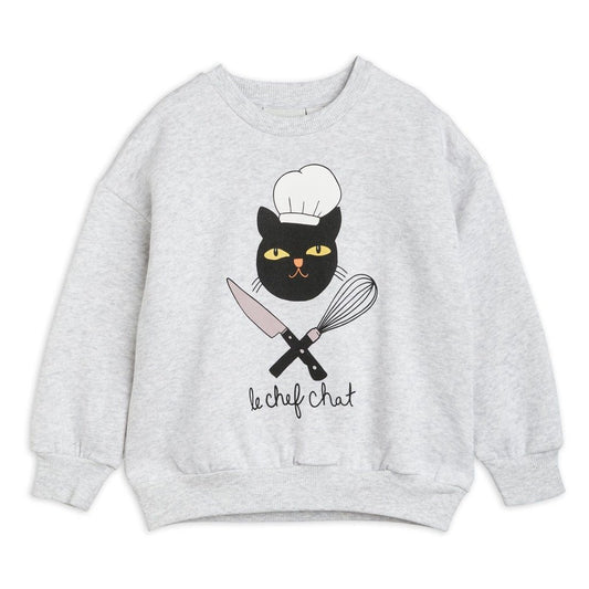 Sudadera gris Chef Cat MINI RODINI