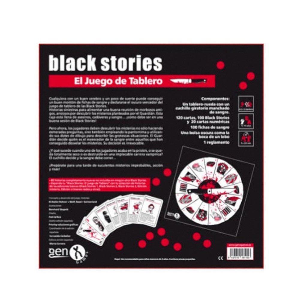 Black Stories El Juego del tablero GENX