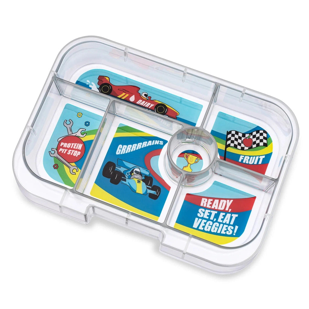 Fiambrera Yumbox Original 6C - Surf Blue + Race Cars YUMBOX