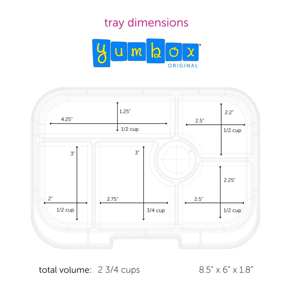 Fiambrera Yumbox Original 6C - Surf Blue + Race Cars YUMBOX