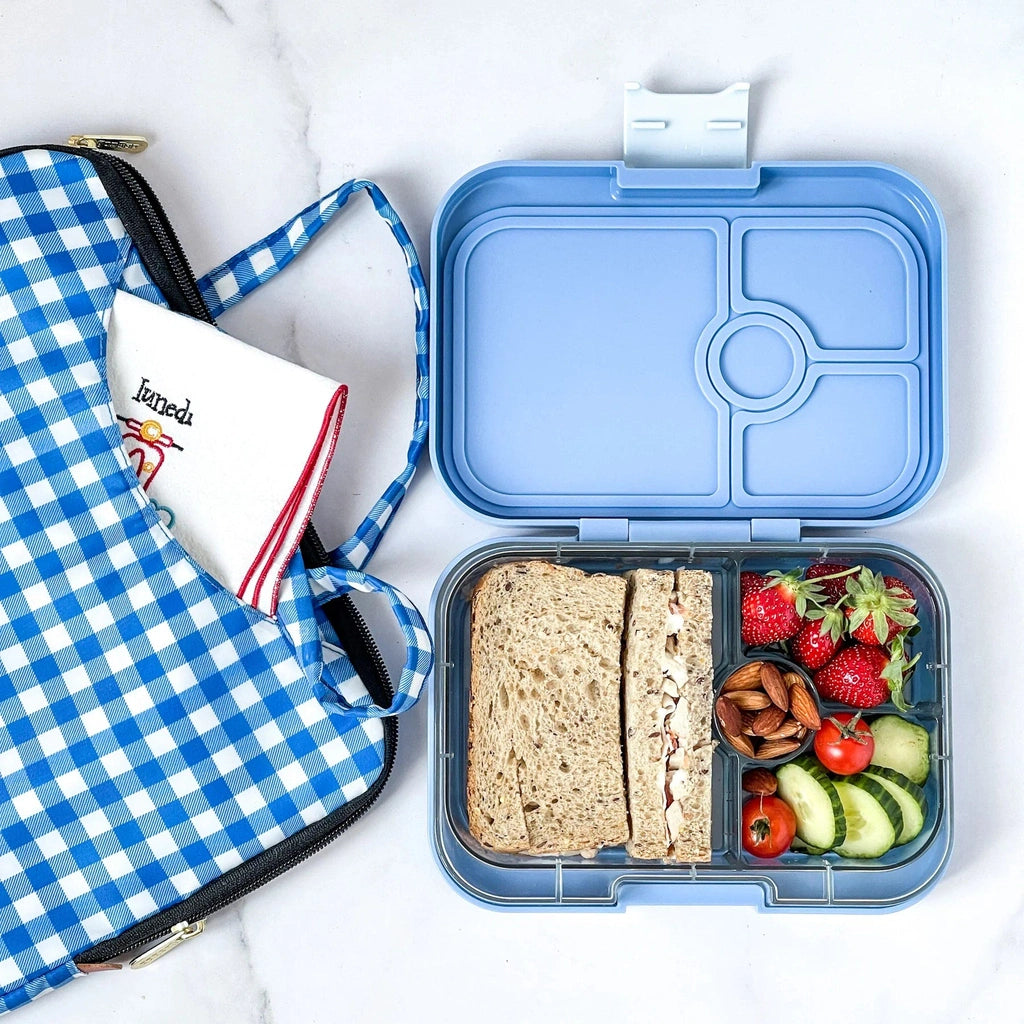 Fiambrera Yumbox Panino 4C - Hazy Blue + Panther  YUMBOX