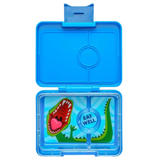 Fiambrera Yumbox Snack 3C - Surf Blue + Dinos YUMBOX