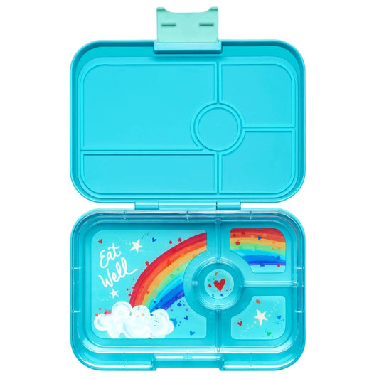 Fiambrera Yumbox Tapas 4C - Antibes Blue + Rainbow YUMBOX