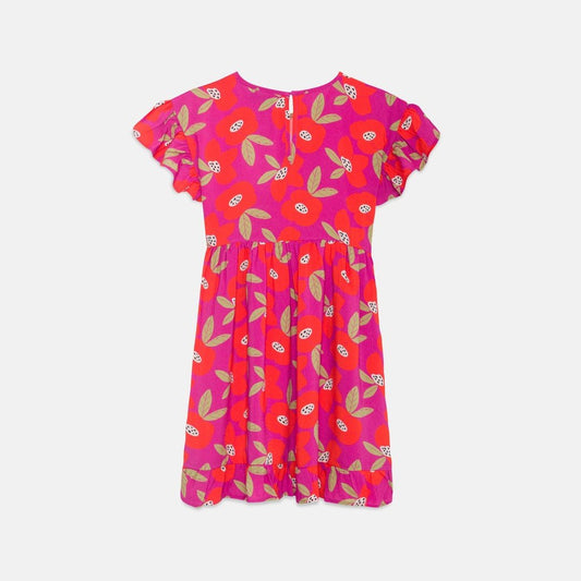 Vestido manga corta Hibiscus print COMPAÑÍA FANTÁSTICA