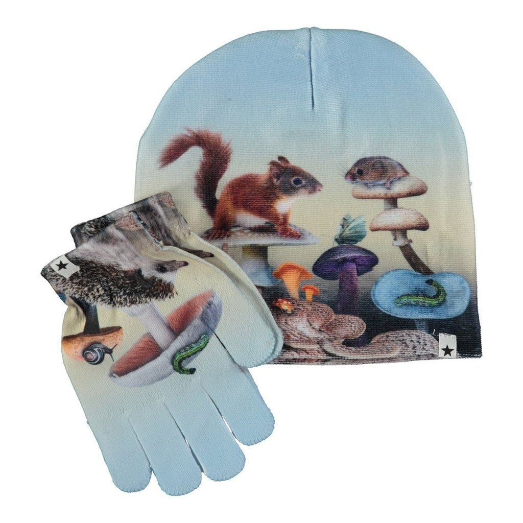 Gorro y guantes Kaya Fungi Forest MOLO