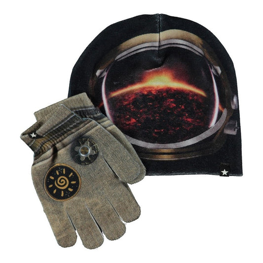 Gorro y guantes Kaya Astronauta Dorado MOLO