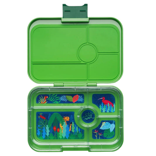 Fiambrera Yumbox Tapas 5C - Jurassic Green + Jungla YUMBOX