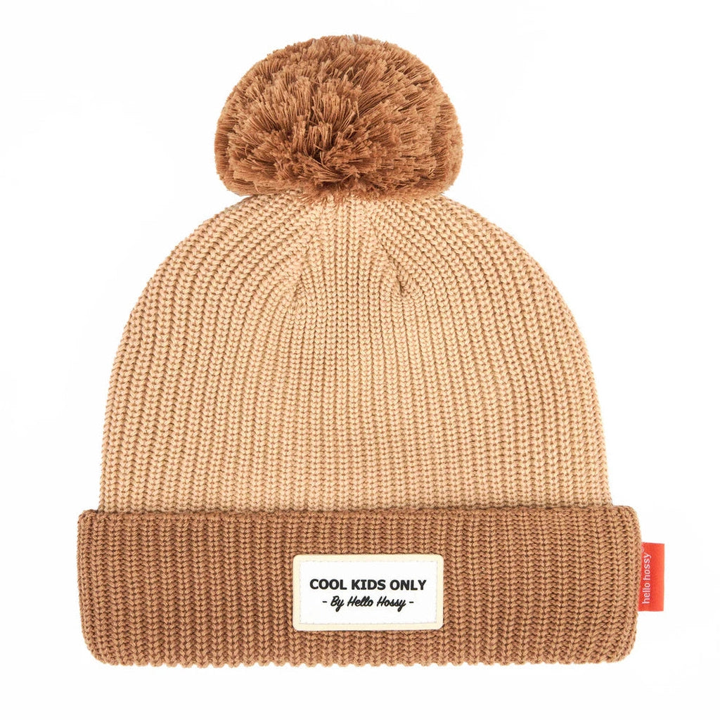 Gorro pompón Block Coffee HELLO HOSSY