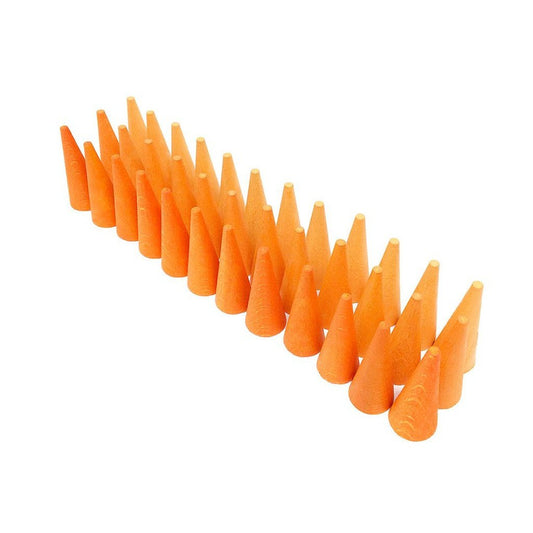 Mandala conos naranja - 36 piezas de madera GRAPAT