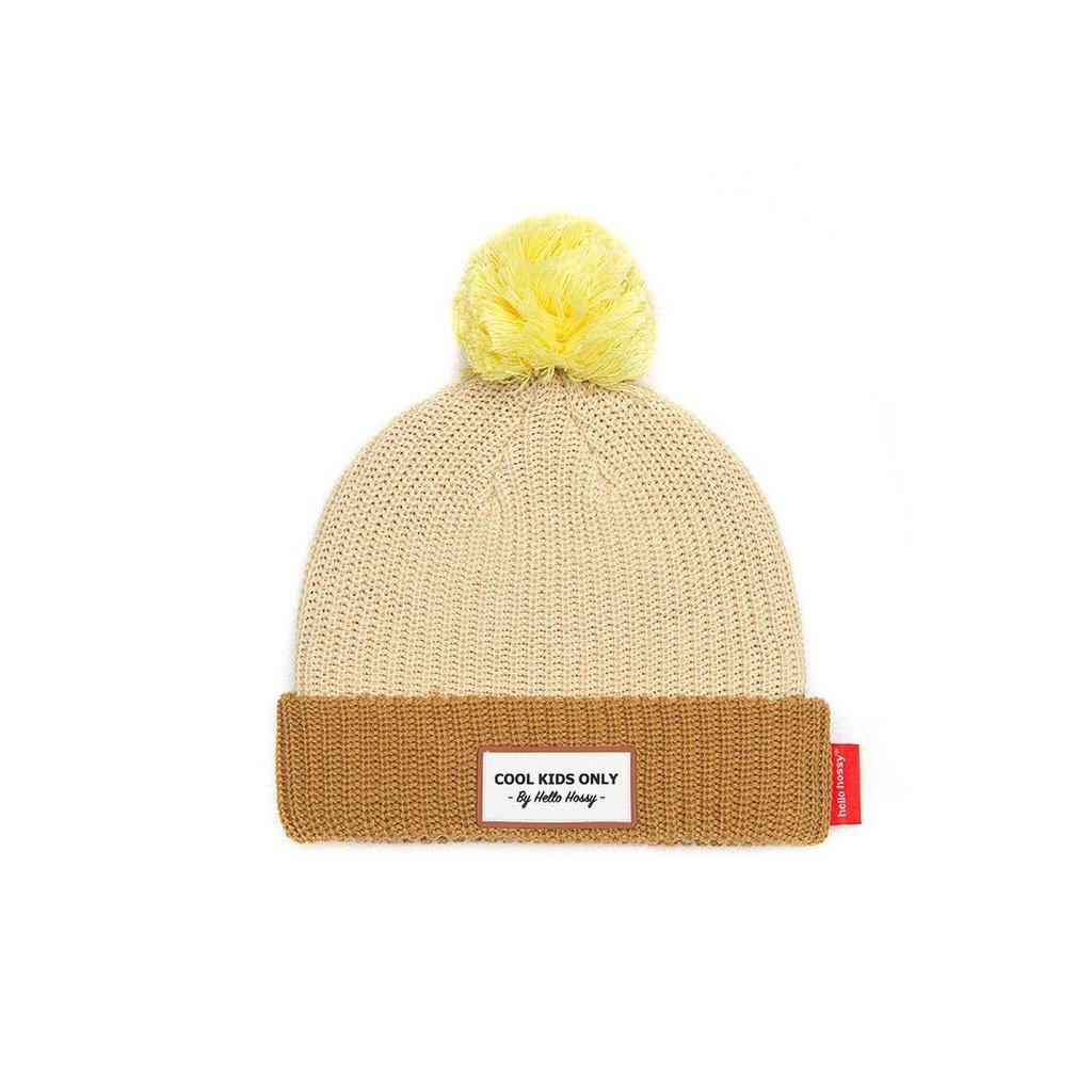 Gorro pompón beige HELLO HOSSY