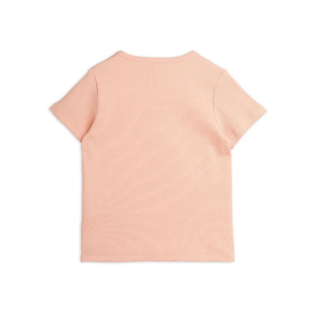 Camiseta rosa de canalé MINI RODINI