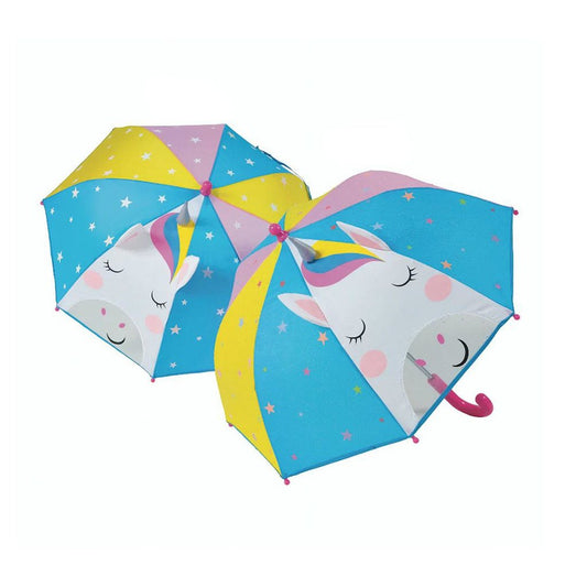 Paraguas cambia color 3D Unicornio
