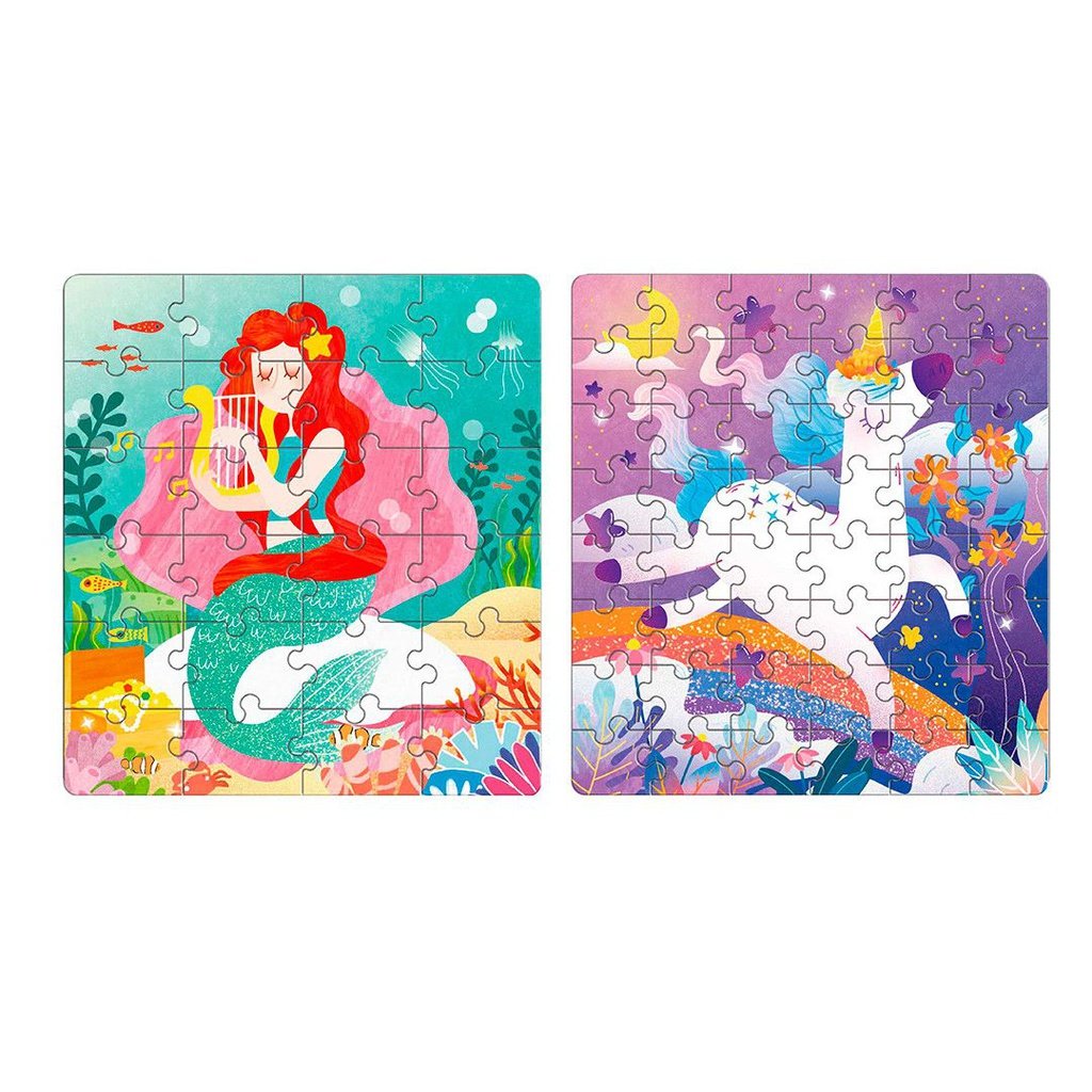 Puzzle Magnético 2 en 1 - Unicornio y Sirena MIEREDU