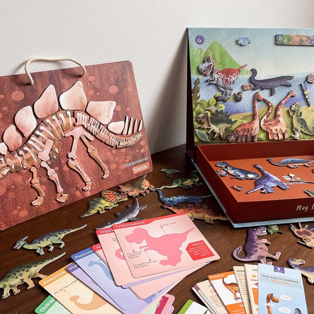 Todo sobre los Dinosaurios - Puzzle Magnético MIEREDU