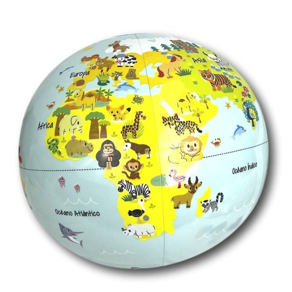 Globo terráqueo hinchable Nature's baby animals 30 cm CALY