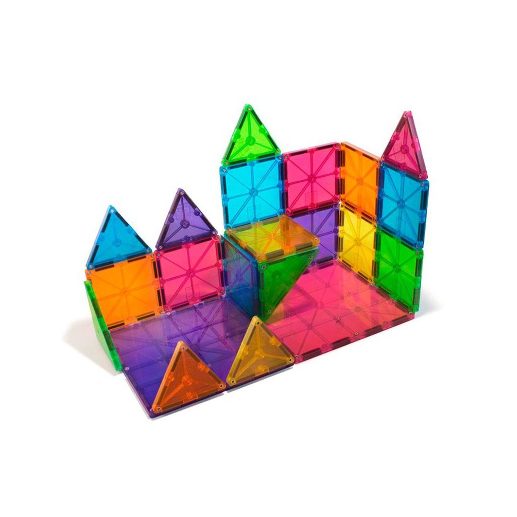 Magna-Tiles Clear Colors 32 piezas - Juego de construcción magnético