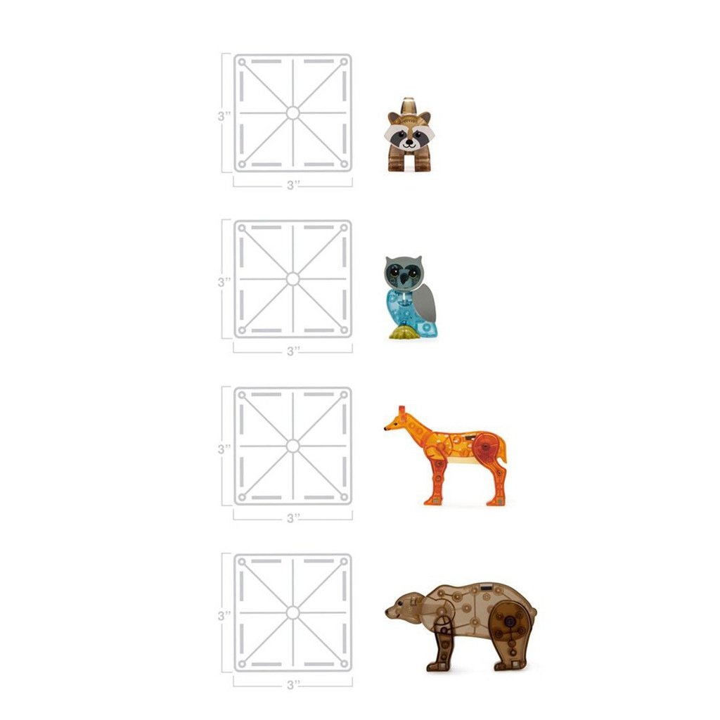 Magna-Tiles Forest Animals Set 25 piezas - Juego de construcción magnético