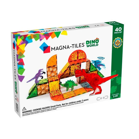 Magna-Tiles Dino World Set 40 piezas - Juego de construcción magnético
