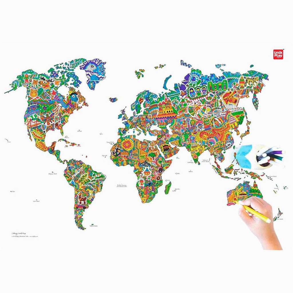 Colouring World Map - Mapamundi para colorear