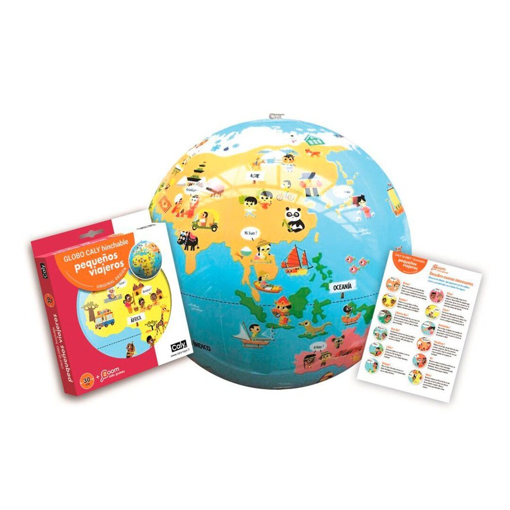 Globo terráqueo hinchable Pequeños Viajeros 30 cm